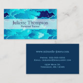 Japanse wolken, Evening Sky, Turquoise en Indigo Visitekaartje (Voorkant / Achterkant)