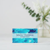 Japanse wolken, Evening Sky, Turquoise en Indigo Visitekaartje (Staand voorkant)