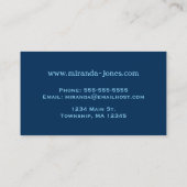 Japanse wolken, Evening Sky, Turquoise en Indigo Visitekaartje (Achterkant)