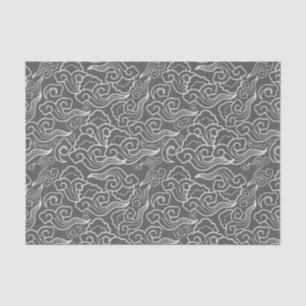  Japanse wolken, grafietgrijs / grijs Tissuepapier