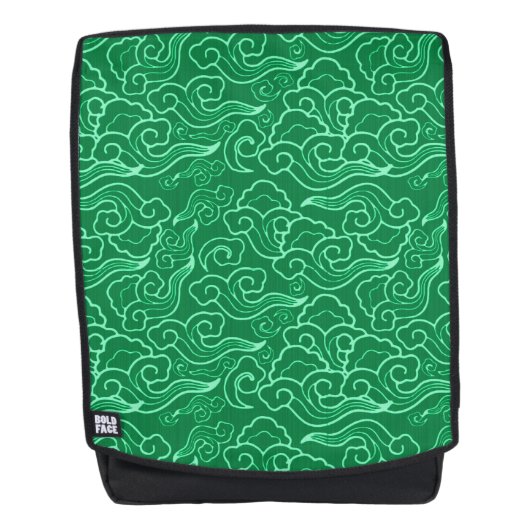 Japanse wolken, Jade Green Rugtassen (Voorkant)