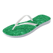  Japanse wolken, Jade Green Teenslippers (Schuin)