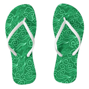Japanse wolken, Jade Green Teenslippers