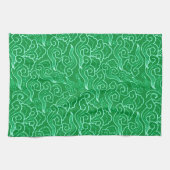 Japanse wolken, Jade Green Theedoek (Horizontaal)