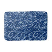  Japanse wolken, kobalt blauw en wit Badmat (Voorkant)