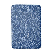 Japanse wolken, kobalt blauw en wit Badmat (Voorkant Verticaal)