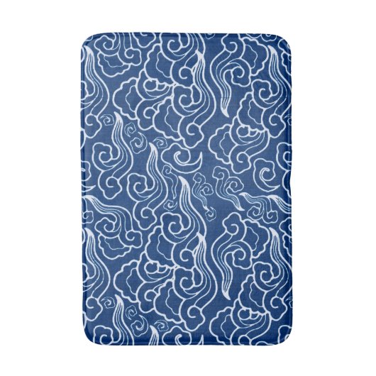  Japanse wolken, kobalt blauw en wit Badmat (Voorkant Verticaal)