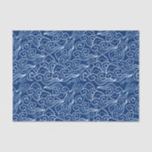  Japanse wolken, kobalt blauw en wit Tissuepapier (Voorkant)