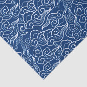  Japanse wolken, kobalt blauw en wit Tissuepapier (Detail)