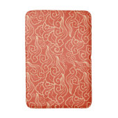 Japanse wolken, koraal Sinaasappel Badmat (Voorkant Verticaal)