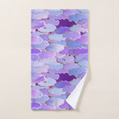 Japanse wolken, schemerlicht, Violet en diep Paars Bad Handdoek (Handdoek)