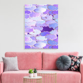 Japanse wolken, schemerlicht, Violet en diep Paars Canvas Afdruk (Insitu (Woonkamer))