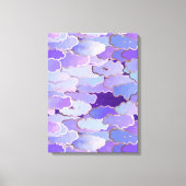 Japanse wolken, schemerlicht, Violet en diep Paars Canvas Afdruk (Voorkant)