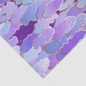 Japanse wolken, schemerlicht, Violet en diep Paars Tissuepapier (Detail)