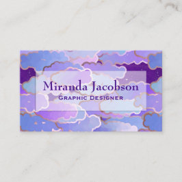 Japanse wolken, schemerlicht, Violet en diep Paars Visitekaartje