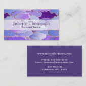 Japanse wolken, schemerlicht, Violet en diep Paars Visitekaartje (Voorkant / Achterkant)