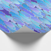 Japanse wolken, schemerlicht, Violet en kobalt Blu Cadeaupapier (Hoek)