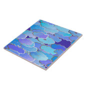 Japanse wolken, schemerlicht, Violet en kobalt Blu Tegeltje (Zijkant)