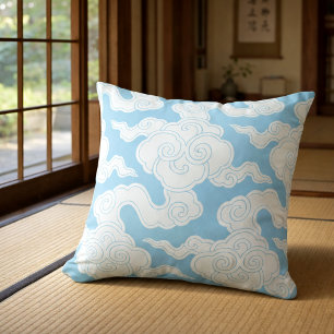 Japanse wolken stencil Ise Katagami patroon Kussen