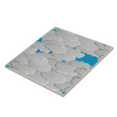 Japanse wolken, zomerdag, wit en hemelblauw tegeltje (Zijkant)