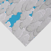 Japanse wolken, zomerdag, wit en hemelblauw tissuepapier (Detail)