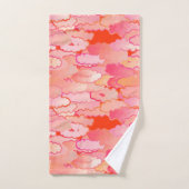 Japanse wolken, zonsondergang, koraal, Fuchsia, ro Bad Handdoek (Handdoek)