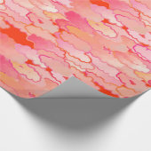 Japanse wolken, zonsondergang, koraal, Fuchsia, ro Cadeaupapier (Hoek)