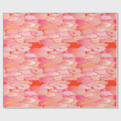 Japanse wolken, zonsondergang, koraal, Fuchsia, ro Cadeaupapier (Vlak)