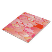 Japanse wolken, zonsondergang, koraal, Fuchsia, ro Tegeltje (Zijkant)