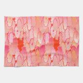 Japanse wolken, zonsondergang, koraal, Fuchsia, ro Theedoek (Horizontaal)