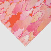 Japanse wolken, zonsondergang, koraal, Fuchsia, ro Tissuepapier (Detail)