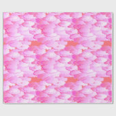 Japanse wolken, zonsopgang, orchidee roze en koraa cadeaupapier (Vlak)