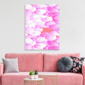 Japanse wolken, zonsopgang, orchidee roze en koraa canvas afdruk (Insitu (Woonkamer))