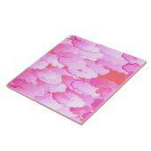 Japanse wolken, zonsopgang, orchidee roze en koraa tegeltje (Zijkant)