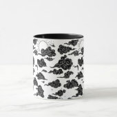 Japanse wolkenpatroon esthetiek mok (Midden)