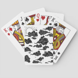 Japanse wolkenpatroon esthetiek pokerkaarten