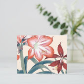  Japanse Woodblock Art Floral Lilies Briefkaart (Staand voorkant)