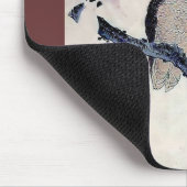 Japanse Woodblock Art Owl Print Muismat (Hoek)