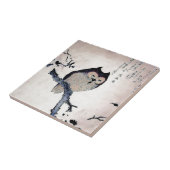 Japanse Woodblock Art Owl Print Tegeltje (Zijkant)
