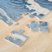 Japanse Woodblock Art print Seagulls over het Zee Legpuzzel (Zijkant)