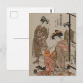  Japanse Woodblock Art Print Tea Ceremony Briefkaart (Voorkant / Achterkant)