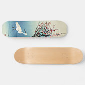 Japanse Woodblock Print Okyo Egret met Plums Ska Persoonlijk Skateboard (Horizontaal)