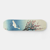 Japanse Woodblock Print Okyo Egret met Plums Ska Persoonlijk Skateboard (Horizontaal)