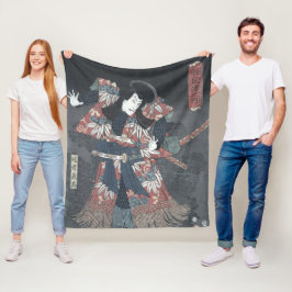 Japanse Woodblock Print van Ichikawa Danjuro Fleece Deken