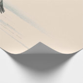 JAPANSE WOODBLOCK VOGEL PRINT PERZIK wrapping papi Cadeaupapier (Hoek)