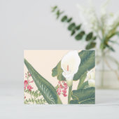 Japanse Woodblock White Calla Lily Briefkaart (Staand voorkant)