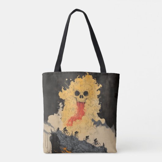 Japanse Yokai Fietsen Tote Bag (Achterkant)