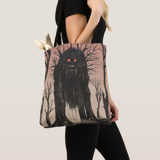 Japanse Yokai Tree Monster Tote Bag (Dichtbij)