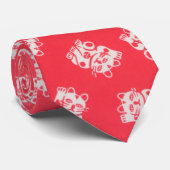 Japanse Yukata Textile, Maneki Neko (Lucky Cat) Stropdas (Opgerold)