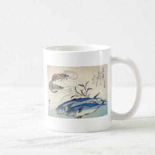 Japanse Zee Life Schilderen ongeveer 1800's Koffiemok